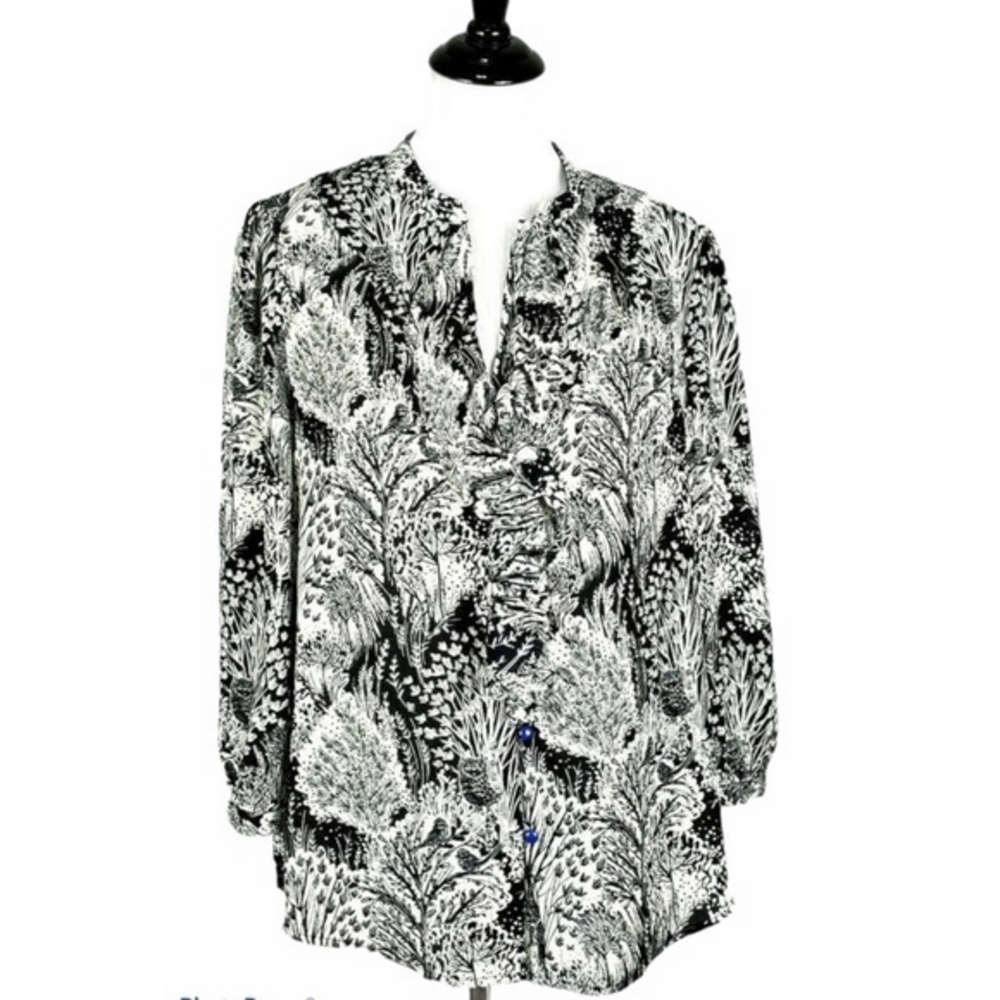 HD‎ in Paris Anthro Ruffled Picea Buttondown Blouse